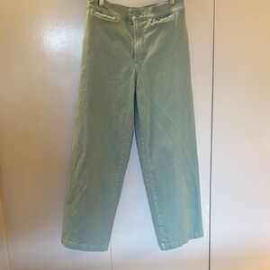 Madewell Emmett Wide-Leg Crop Pants GreenSize 27